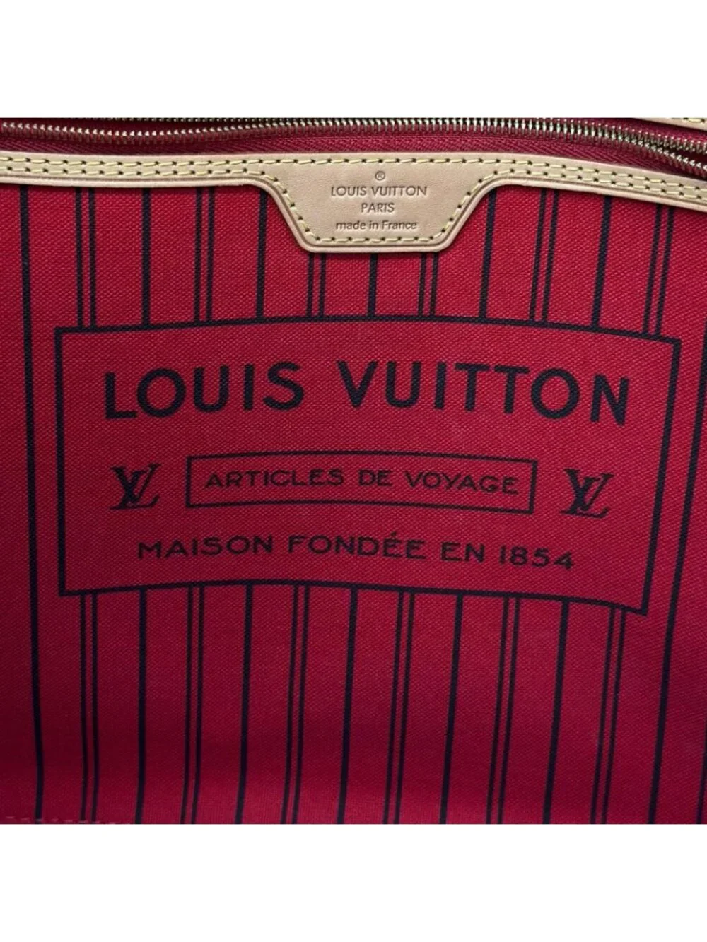 Louis Vuitton Neverfull MM Tote Bag Monogram Canvas Brown